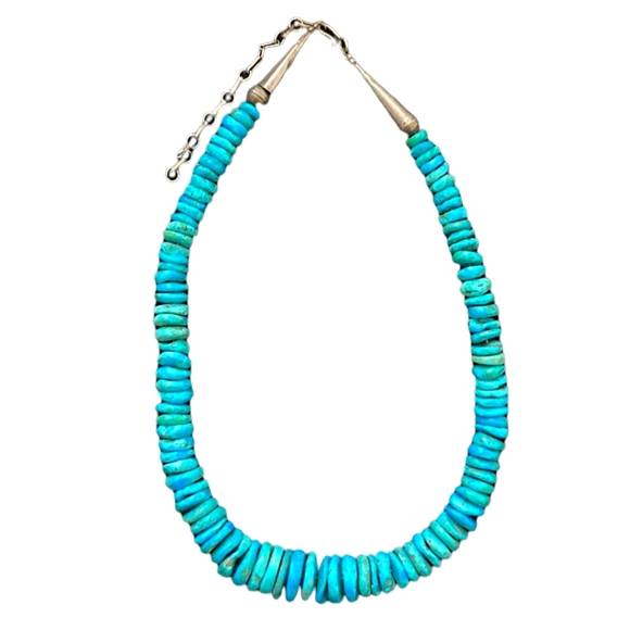 Navajo Native American sky blue Turquoise Necklace! - Picture 2 of 5